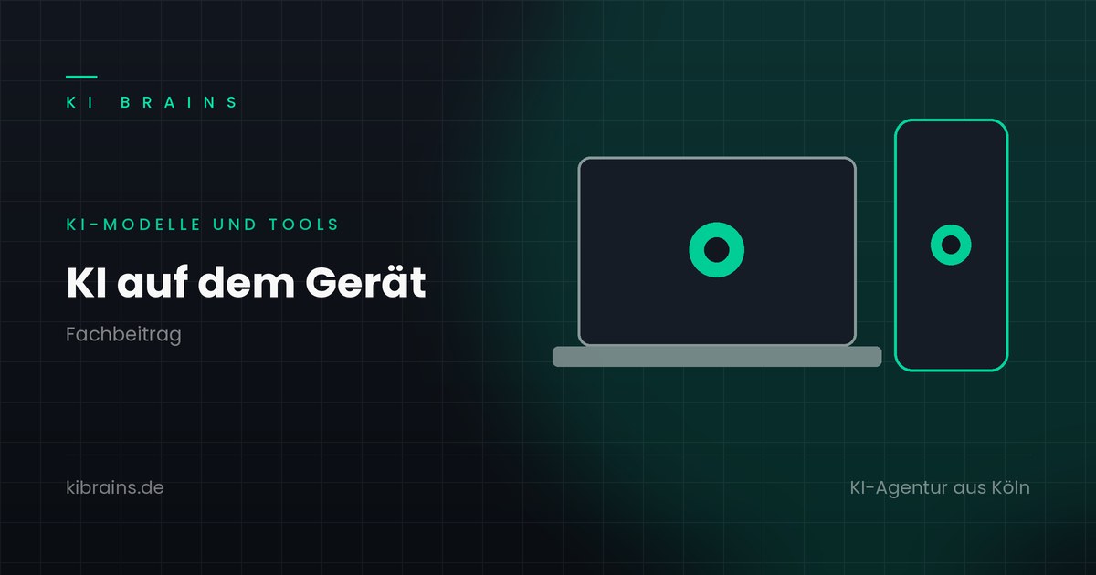 KI auf dem Gerät: Laptop und Telefon