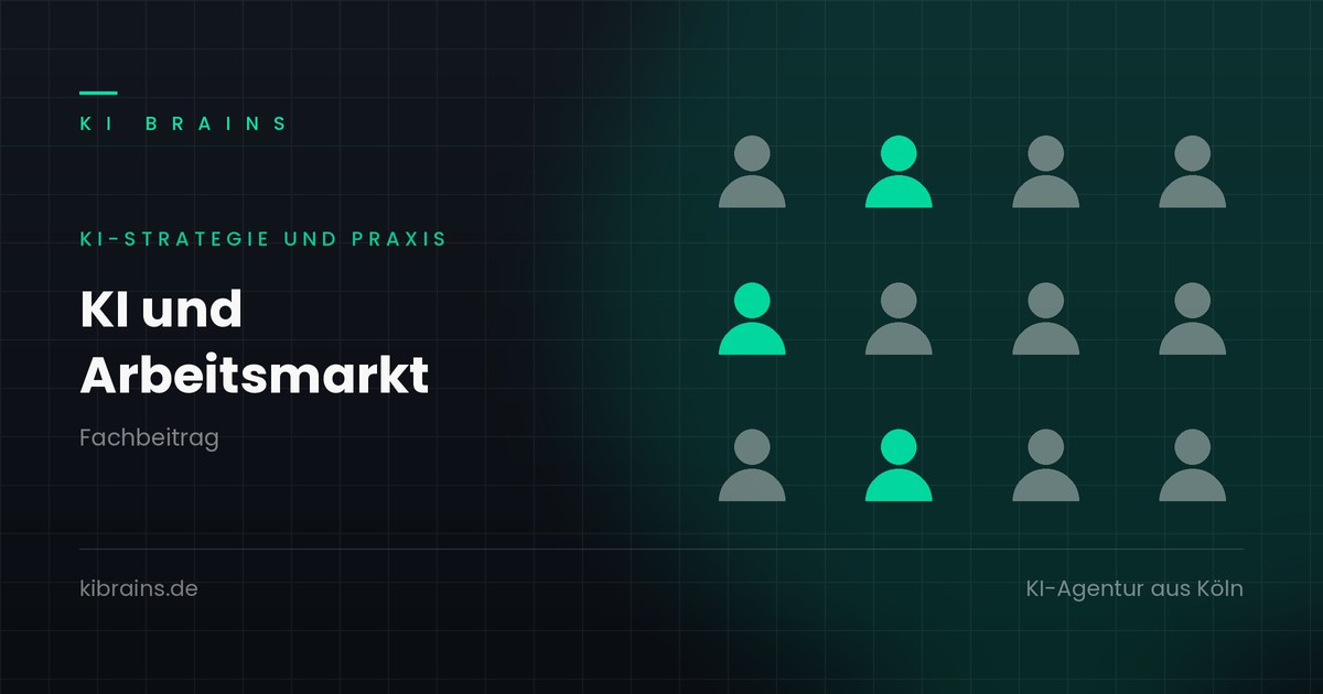 KI und Arbeitsmarkt: Raster aus Personen, einige hervorgehoben