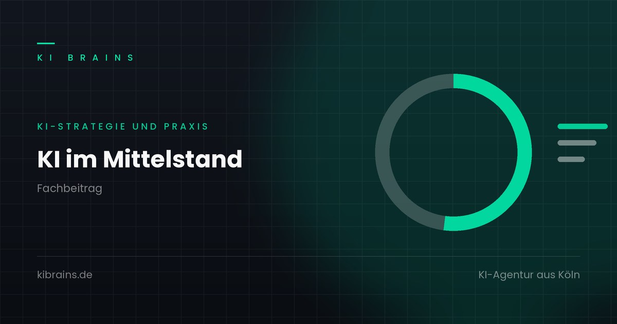 KI im Mittelstand: Ring, etwas mehr als zur Hälfte gefüllt