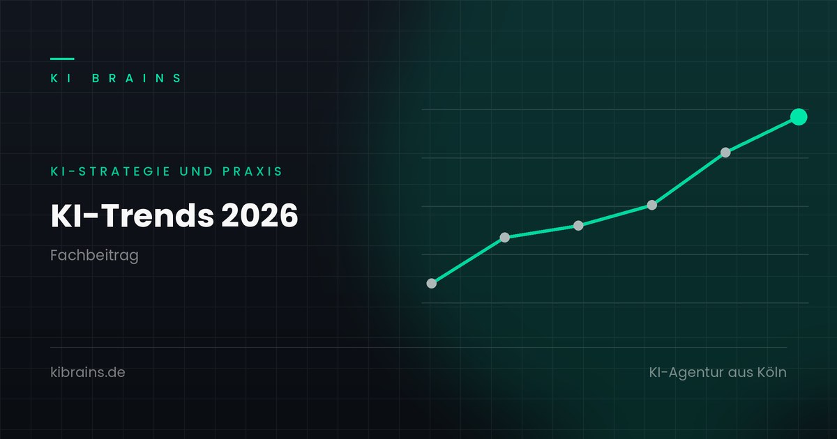 KI-Trends 2026: Steigende Linie mit Punkten