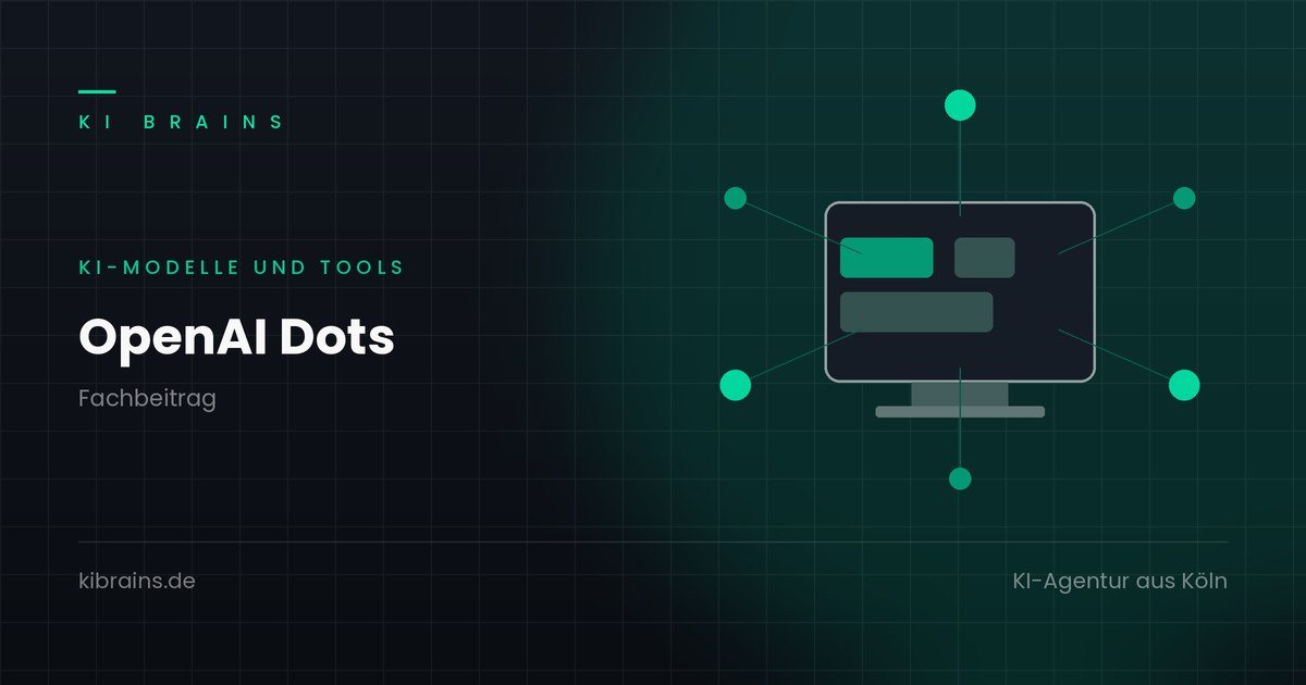 OpenAI Dots: Bildschirm mit KI-Agenten, die rundherum arbeiten